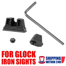 OEM Glock Fixed Steel Front Rear Sights fits 17 19 22 23 24 26 27 34 35 37 38 39