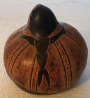 Cesar Aquino Veli Handmade Carved Gourd Art Woman With Braids Yarn Rattle — photo 2
