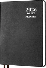 Large Daily Hourly Planner 2026 - One Page a Day, 2026 Diary 8.5 X 11" Hardcover