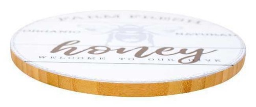 Boston Warehouse 12-Inch Lazy Susan, Bamboo Honey - Picture 2 of 3