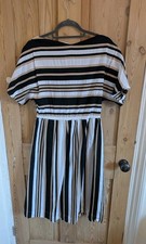 Farfetch Woolrich Midi Tea Dress, Size M (approx UK 10-12), white, black, brown