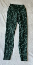 Nike One Women's High-Waisted Printed Green/Blk Leggings Dri-Fit XS NEW MRSP 70