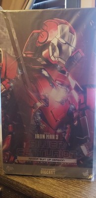 Silver Centurion Suit Up Iron Man 3 1:6 Figure Marvel Hot Toys 909463 MMS618-D43
