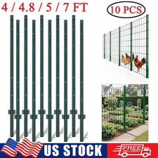 Heavy Duty Metal Fence Posts U-Channel Green U Post Steel Stakes for Garden Farm