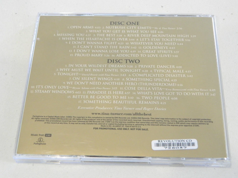 Tina Turner All The Best CD [Promotional Copy] {Compilation} - Image 2 of 2
