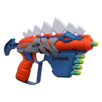 Nerf DinoSquad Stego-Smash Blaster Dinosaurier-Design mit 27 Meter Reichweite