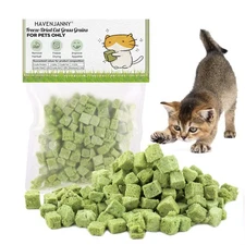 60g Cat Grass Treats for Cats, Freezed Drying Cat Grass Teething Stick Snacks...