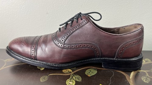 Johnston & Murphy Men's Daley Cap-Toe Oxford Burgundy Size 12 M 15-2823 - Picture 2 of 10