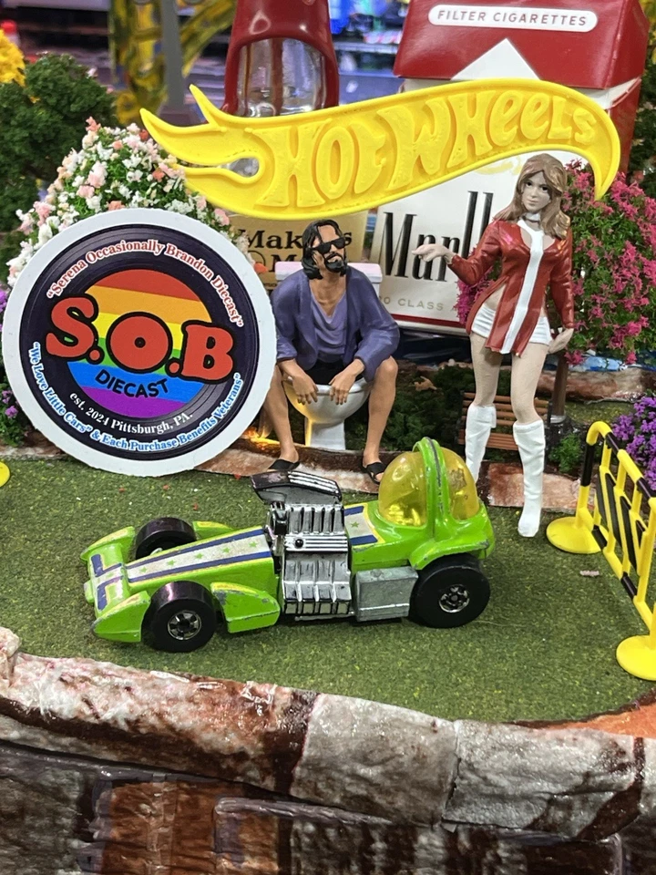 Hot Wheels Blackwalls 1978 Bubble Gunner 1:64 verde fundido a presión usado excelente estado HK Foto 2 de 4