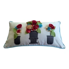3D Floral Rectangular Decorative Pillow So Cute!