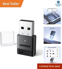 Plug & Play USB Bluetooth 5.4 Adapter for Windows - Connect Up to 5 Devices