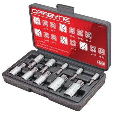 Xzn Triple Square Spline Bit Socket Set 10 Piece S2 Steel Bits | Metric 4mm 18mm