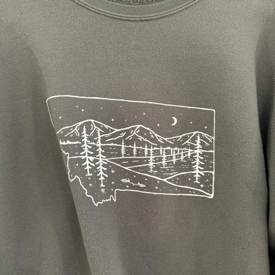 Sudadera Verde Oscuro Bella Lona Montana Cuello Redondo - TALLA XL Foto 3 de 4