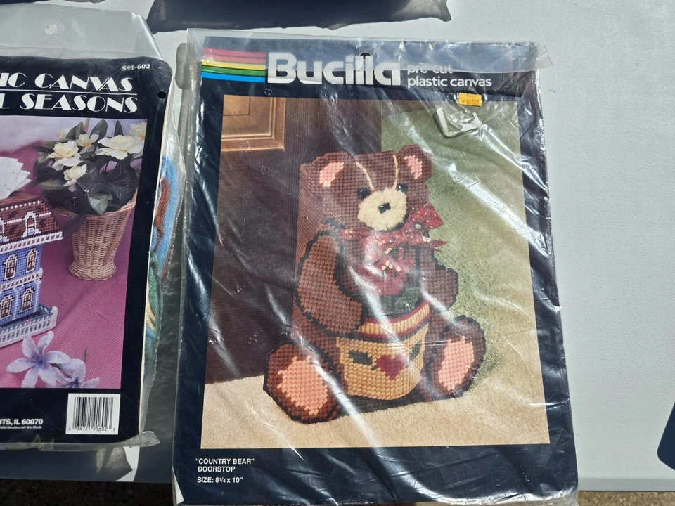 Lot of 14 Plastic Canvas Needlework Craft Kits Bucilla Dimensions Mary Maxim Vtg - Image 2 of 4