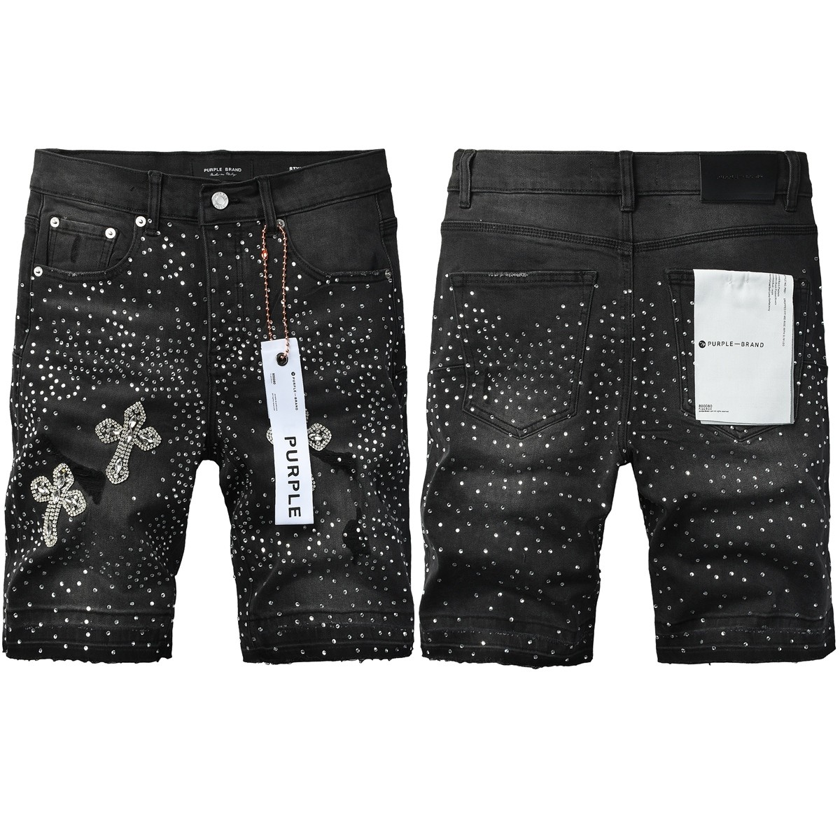 2026 New Purple Brand men's fashion splash-ink Slim fit jeans