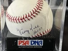 George Kell Signed Official MLB Baseball HOF 83 PSA Authenticated Graded 9 Mint