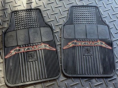 Vintage RARE Metallica Rubber Floor Mats 24 x 16 Logo Heavy Duty