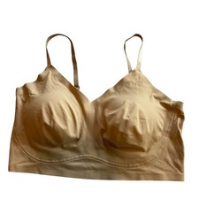 True Co True Body Lift Full Cup Triangle Bra Women M Tan Beige Seamless 16872