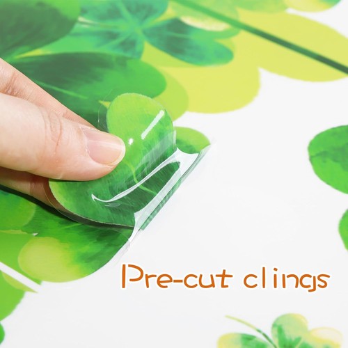 St Patricks Day Decorations Window Clings, Extra Large Large, Green - Picture 3 of 6