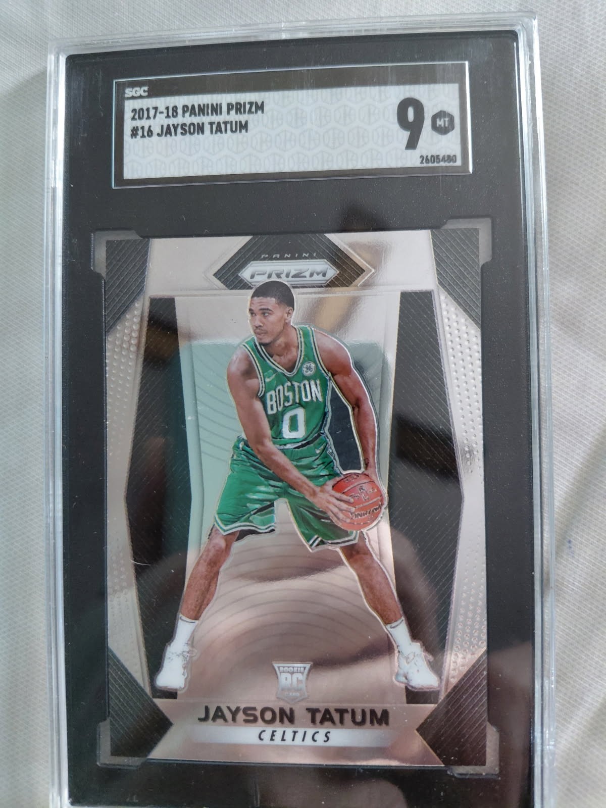 2017-18 Panini Prizm Jayson Tatum rookie card #16 graded mint 9