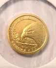 Niue Island $5 Gold Coin! 2022 Slovakia Eagle!  1/25 oz .9999 FINE GOLD COIN!