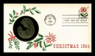 DR JIM STAMPS US COVER CHRISTMAS POINSETTIA FIRST DAY ISSUE METALLIC CACHET