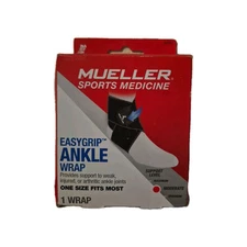 Mueller EasyGrip Ankle Wrap -One Size Fits Most -#65557 - Moderate Support Level