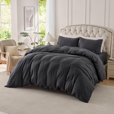 Jersey Knit Duvet Cover Set 100 T-Shirt Cotton Super Soft Comfy 3pc Bedding ...