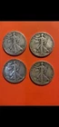 1935, 1940(S), 1942, 1946, (Lot Of 4) Walking Liberty Half Dollar 90% Silver!!