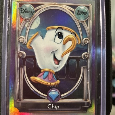 2025 Topps Disney Wonder Chip Purple Foil  Numbered /99 Beauty and the Beast