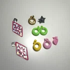 Vintage Barbie Doll Lot Earrings Hoop Stud Heart Star Dangle Jewelry Mixed Green