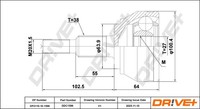 Gelenksatz Antriebswelle Dr!Ve+ DP2110.10.1596 M20X1,5 FüR VW Touareg 7LA 7L6