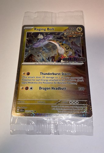 Pokémon Raging Bolt SCR 111 BestBuy exclusive Promo Stamped Sealed OVP - Bild 2 von 3
