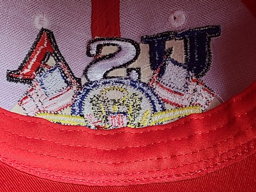 Patriotic Colorful Red US Flag USA America Eagle Adjustable Baseball Cap Hat - Picture 9 of 9