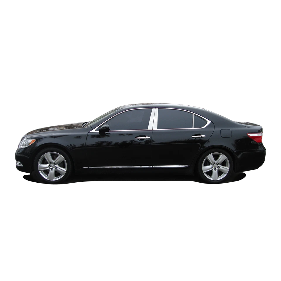 4 piezas de moldura de pilar de acero inoxidable para Lexus LS460 2007-2017 Foto 2 de 4