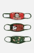 Disney Mickey Mouse Christmas Kids Face Mask 3 pack