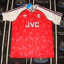 Arsenal London Home Football Shirt Jersey 1990 1992 Replica Remake Adidas Size L