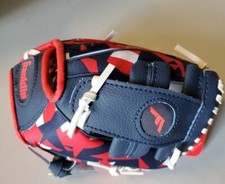Franklin Sports Kids tee ball Glove 8" Right Handed Thrower, Navy/Red