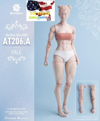 Worldbox AT206 A 1/6 PALE Female Muscle Durable Body FOR 12'' Figure Doll  USA 