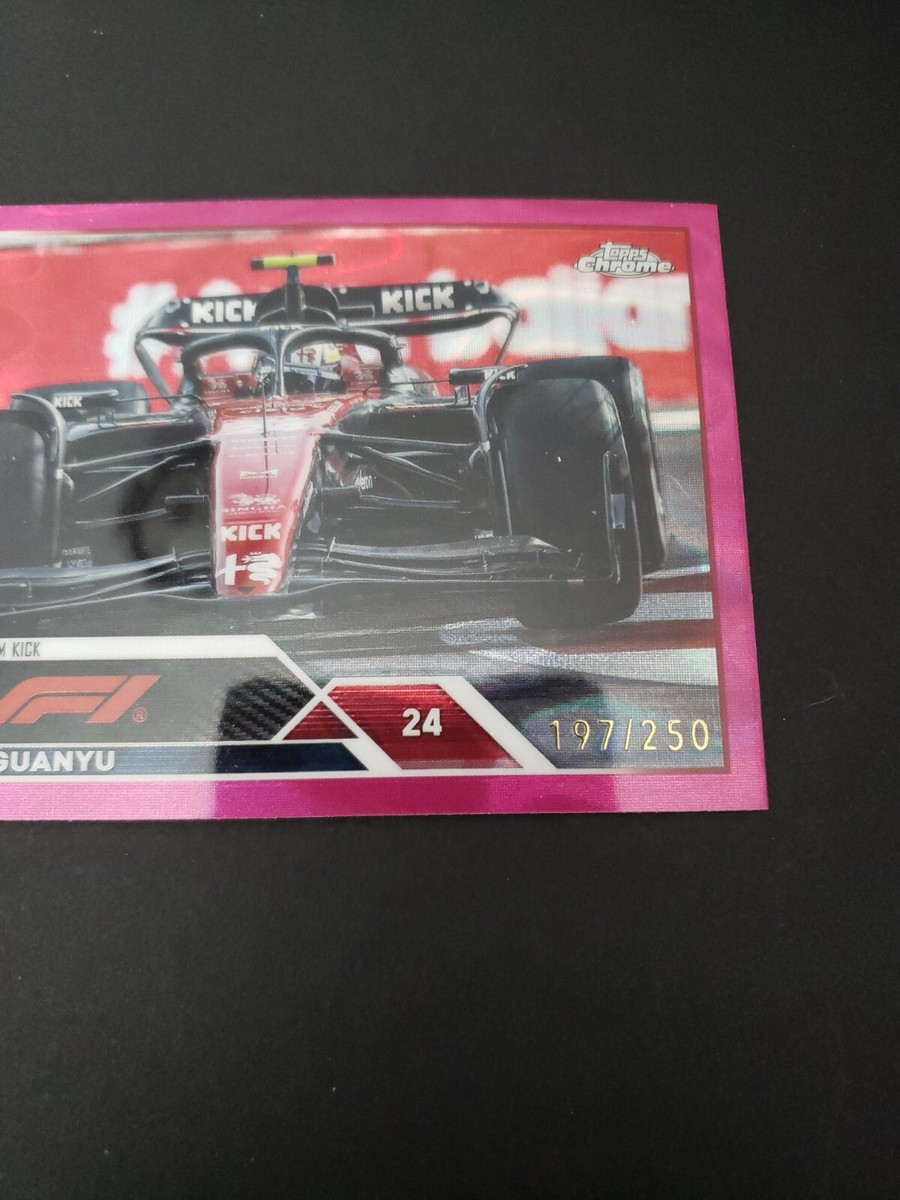 2023 Topps Chrome Formula 1 Zhou Guanyu #119 Fuchsia Lava