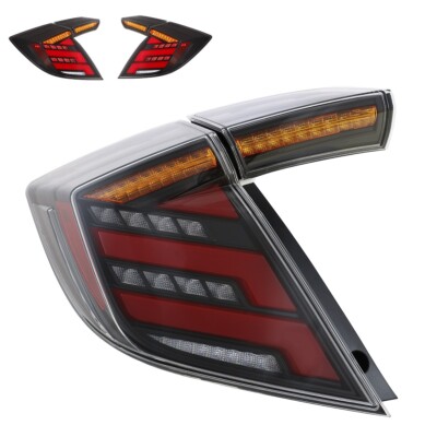 LED Tail Light for 2016-2021 Honda Civic Hatchback/Type R Taillights Clear Lens