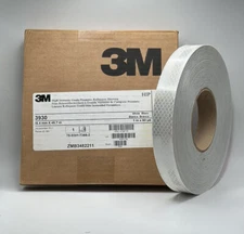 3M 3930 High Intensity Grade Prismatic Reflective Sheeting White, 1 in x 50 yd