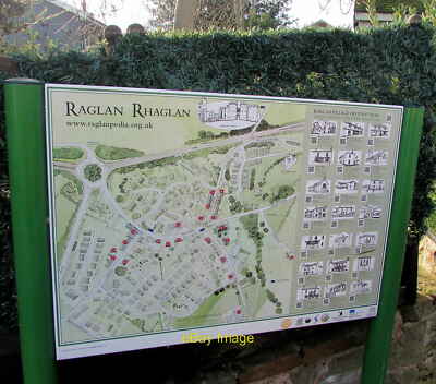 Photo 6x4 Raglan Village History Trail map On display in High Street in N c2020