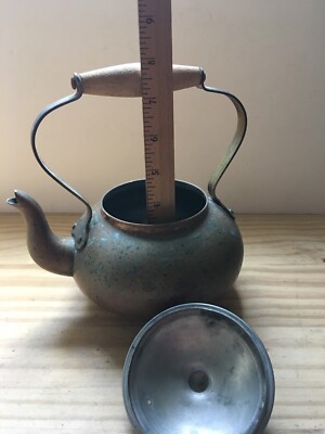 Vintage 1960s Tapiol Copper Tea Kettle w/ Wood handle Made in