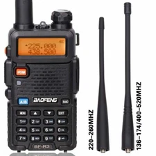BaoFeng BF-5RIII Tri-Band Walkie Talkie 136-174/ 220-260Mhz/400-520Mhz Antenna