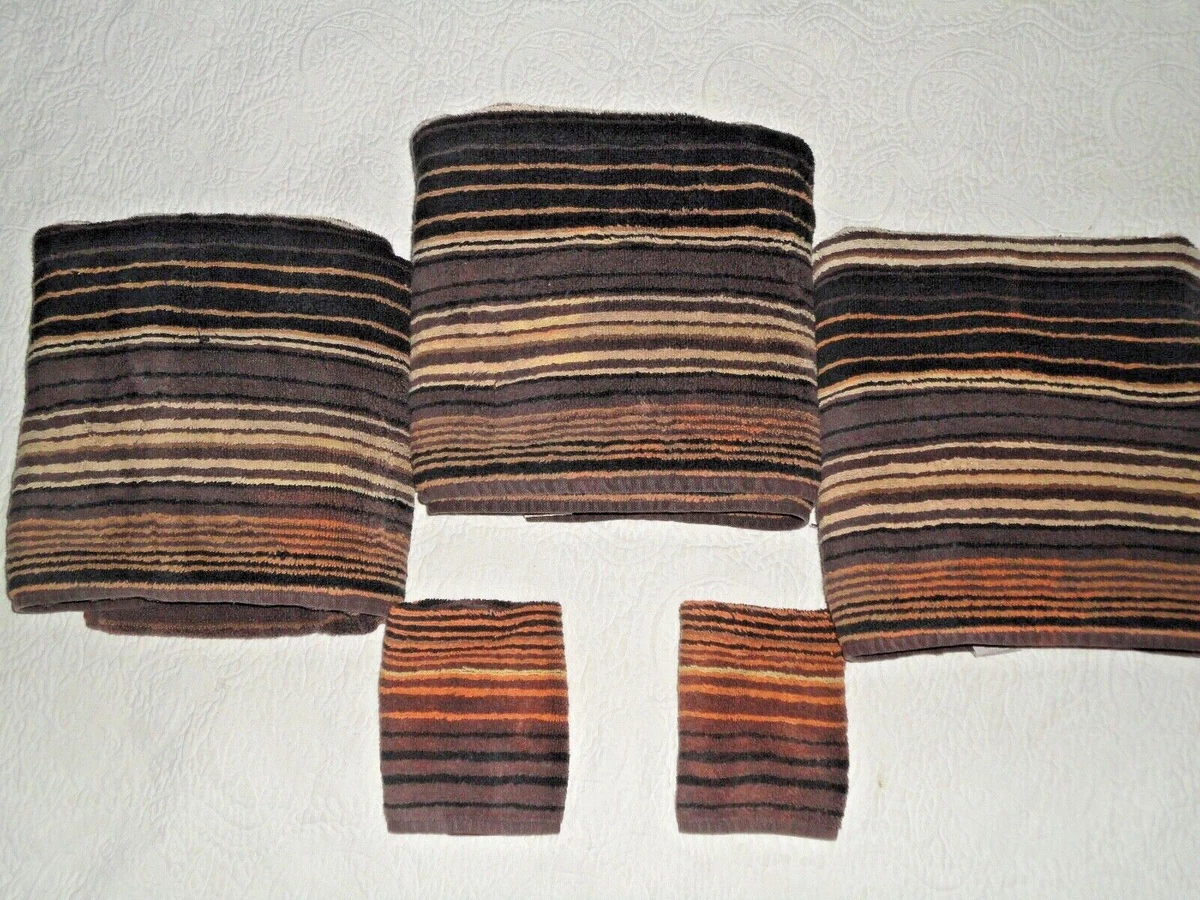 Black and on sale tan towels