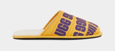 UGG Men\'s SCUFF GRAPHIC BAND SLIPPERS Color:PURPLE/ YELLOW NEW MENS UGG SCUFF GRAPHIC PURPLE YELLOW BAND SLIPPERS US  main image 2