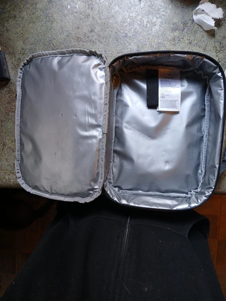 Converse All Star Metallic Silver Soft Insulated Lunch Bag Chuck Taylor Zipper Foto 3 de 4