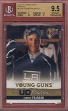 2013-14 UPPER DECK TANNER PEARSON UD CANVAS YOUNG GUNS ROOKIE BGS 9.5 W/10 RC YG