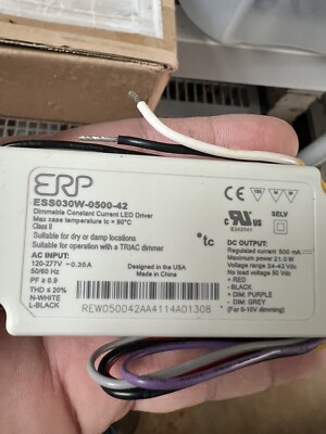 LED driver 500MA 24vdc-42vdc 120-277v Inc/elv/0-10v DIM